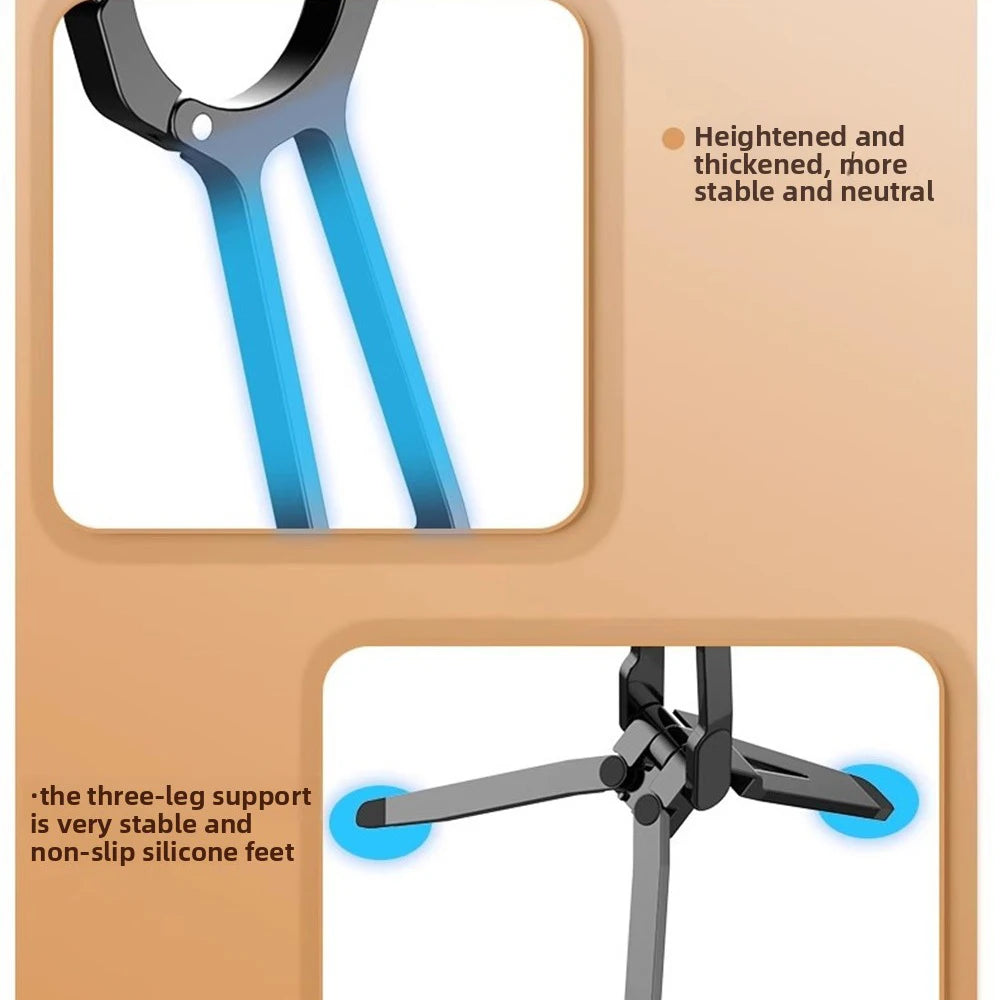 Magnetic ring alloy mobile phone holder Tripod Stand Portable Foldable Bracket Pocket Cell Phone Stand Non-slip