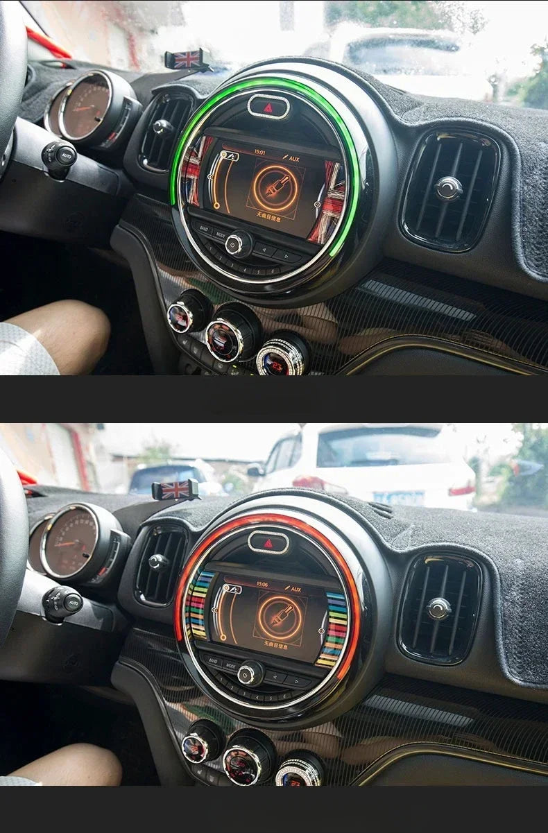 Car Navigation Screen Sticker Car Decals Decoration Accessories 2Pcs/Set For Mini Cooper F54 Clubman F55 F56 F57 F60 Countryman