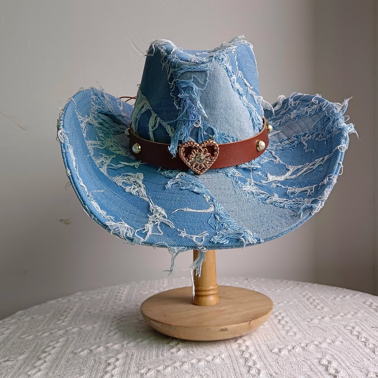 Cowboy Hat Fashion Chic Unisex Solid Color Jazz Hat With Bull Shaped Decor Western Cowboy Hats