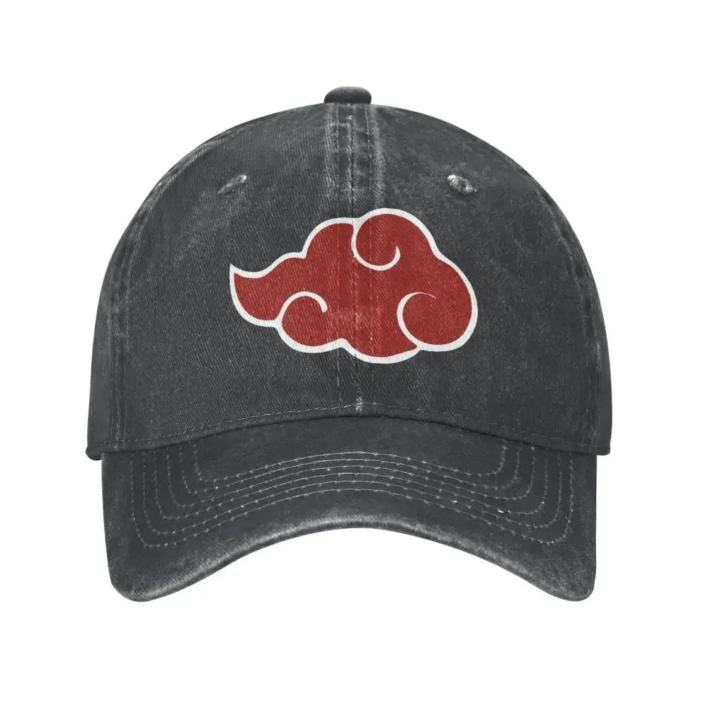 Akatsuki Pein Japan Anime Streetwear Harajuku Baseball Cap Distressed Denim Washed Sun Cap Outdoor All Seasons Travel Caps Hat