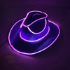 Pearlescent Cowboy Hat Dance Costume Decorate Glowing Cowgirl Cap Glowing For Neon NightClub