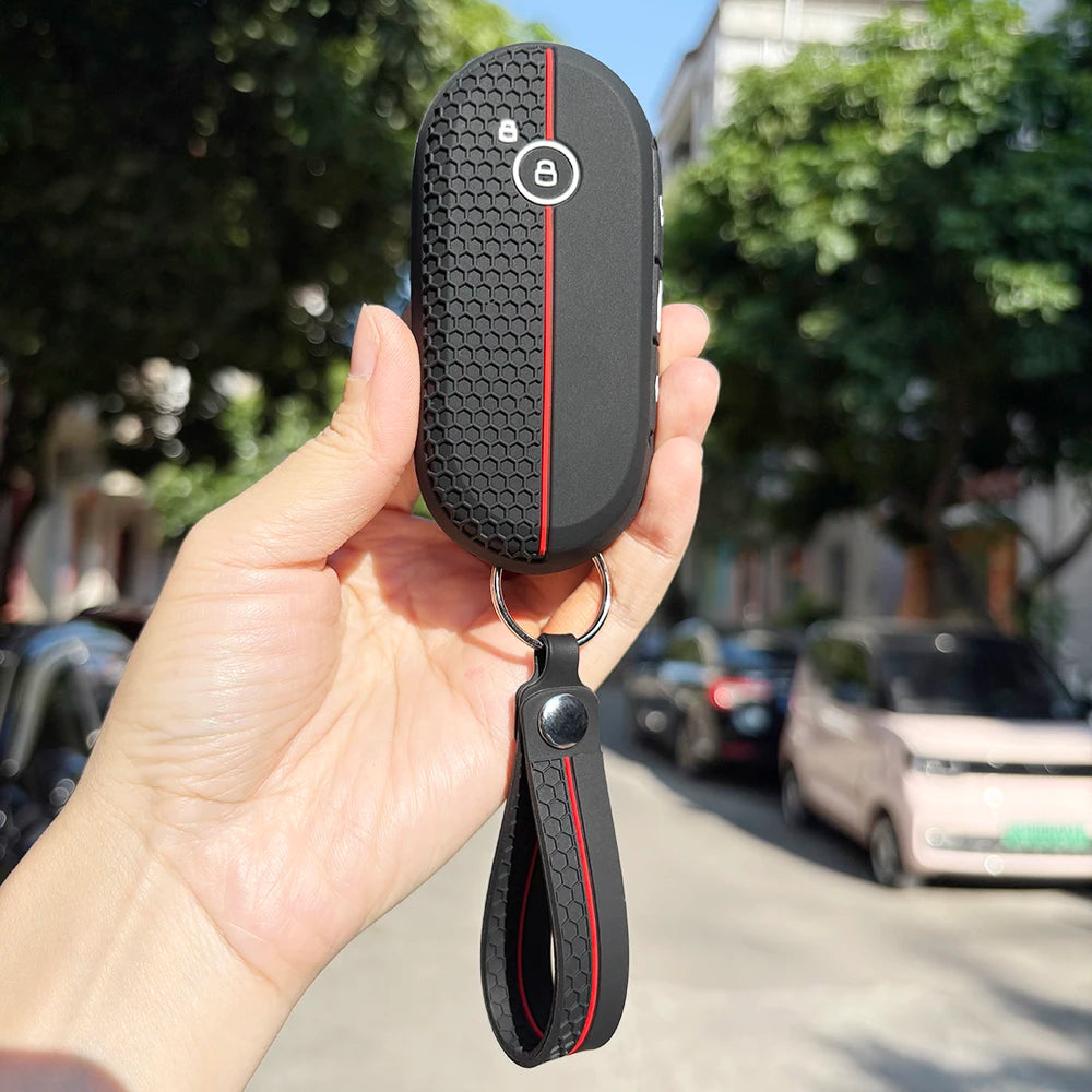Keychain Protection For BMW Mini Cooper SE J01 Cooper S Aceman SE Keychain Silicone Car Key Case Cover Fob