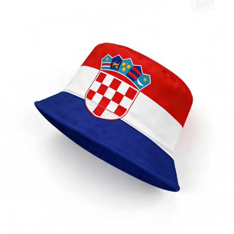 Countries National Flag Bucket Hat Men Women Football Fan Party Football Cup Reversible Sun Hat Soccer Fans