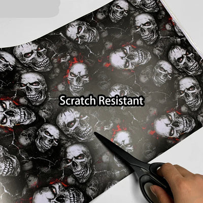 Car Exterior Stickers DIY Wrapping Skull Print Sticker Auto Body Decoration Self Adhesive Vinyl Wrap Film for Car Accessories