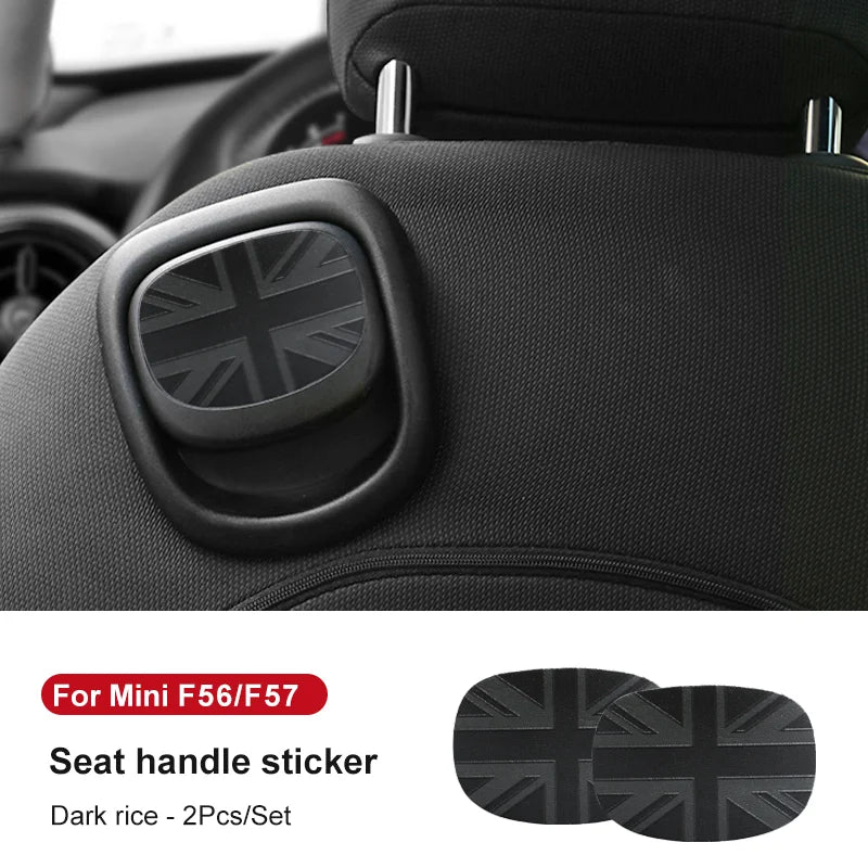 Car Rear Seat Back Handle Decal Cover Protective Sticker For Mini Cooper R56 R55 F56 F57 Interior Decorative Accessories