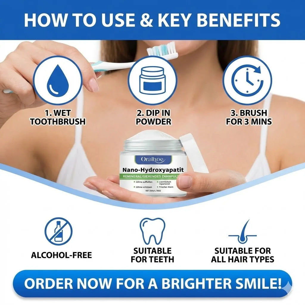 Whitening Tooth Powder: Enamel Repair, Deep Cleaning & Long-Lasting Fresh Breath