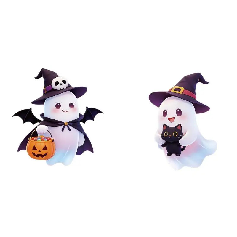 Halloween Window Clings With Ghost Pumpkin Bat Patterns Easy Peel For Home