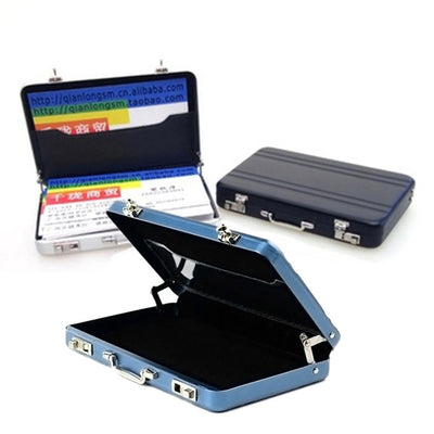 Aluminum Storage Box Business ID Credit Card Holder Mini Suitcase Bank Card Box Holder