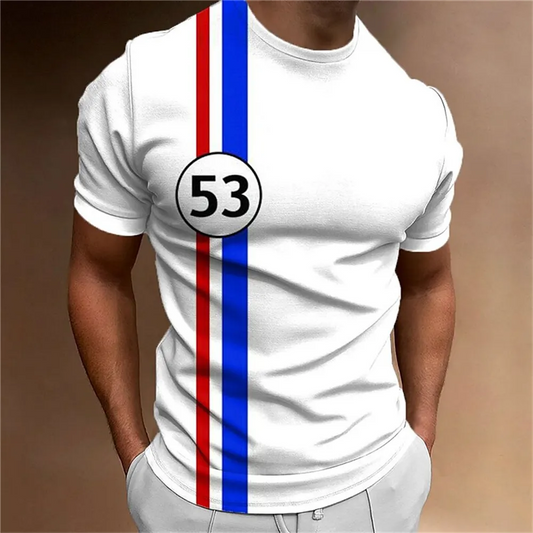 T Shirt Mens 3D Printed Short Sleeve Tops Outdoor Street Vintage T-Shirts Oversized Short Sleeve