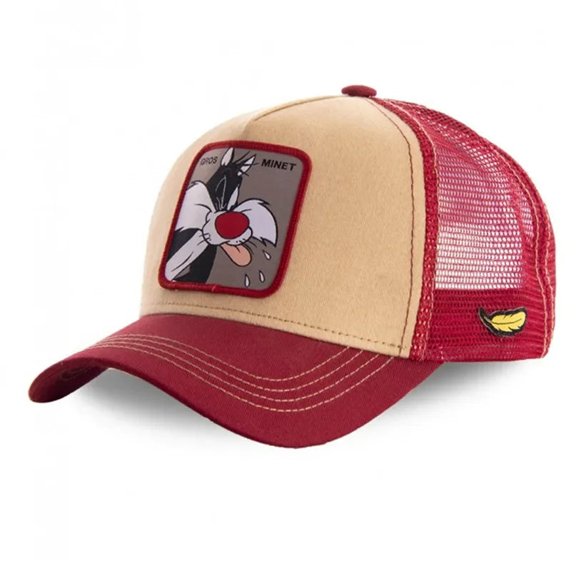 Anime Cartoon Snapback Cotton Baseball Cap Men Women Hip Hop Dad Mesh Hat Trucker