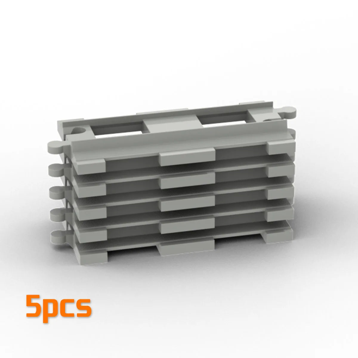 Building Block Light Gray Railroad Track Compatible Duplo Trains Parts kit Platform Curved Track Toy Set