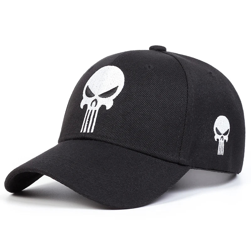 Skull Head Embroidery Baseball Caps Spring Autumn Outdoor Adjustable Casual Hats Sunscreen Hat