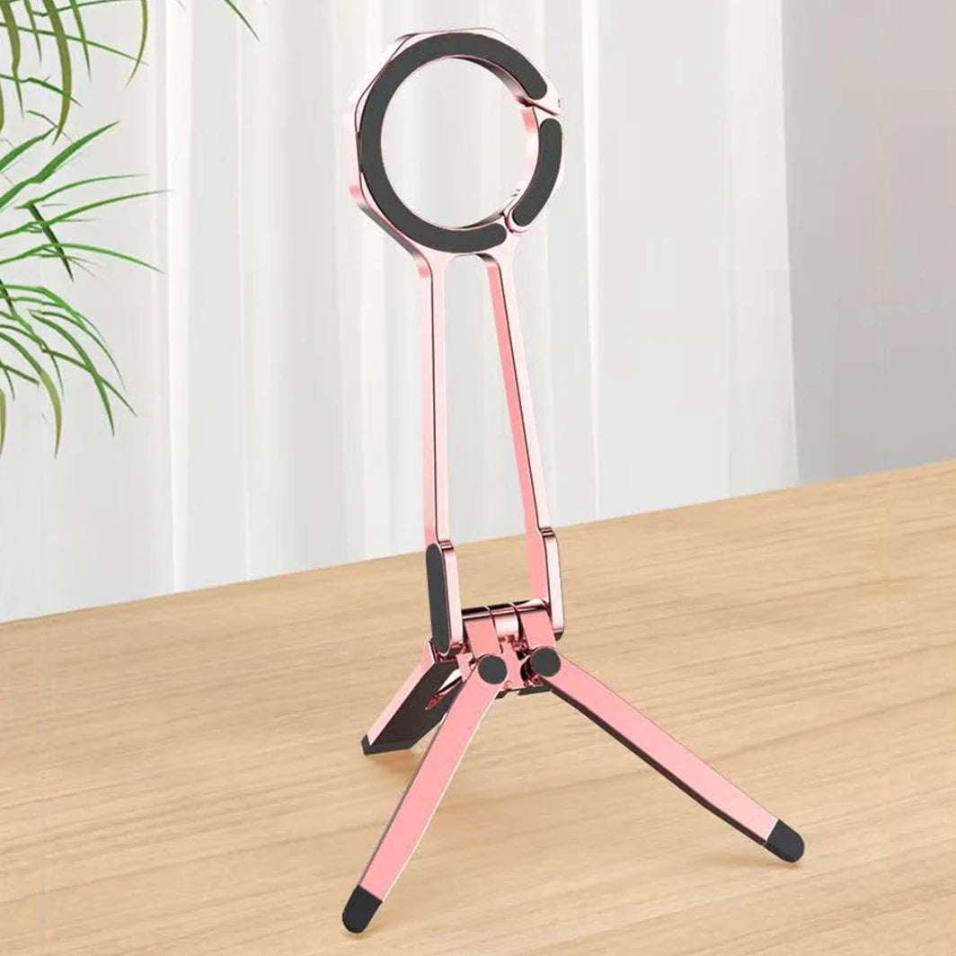 Magnetic ring alloy mobile phone holder Tripod Stand Portable Foldable Bracket Pocket Cell Phone Stand Non-slip