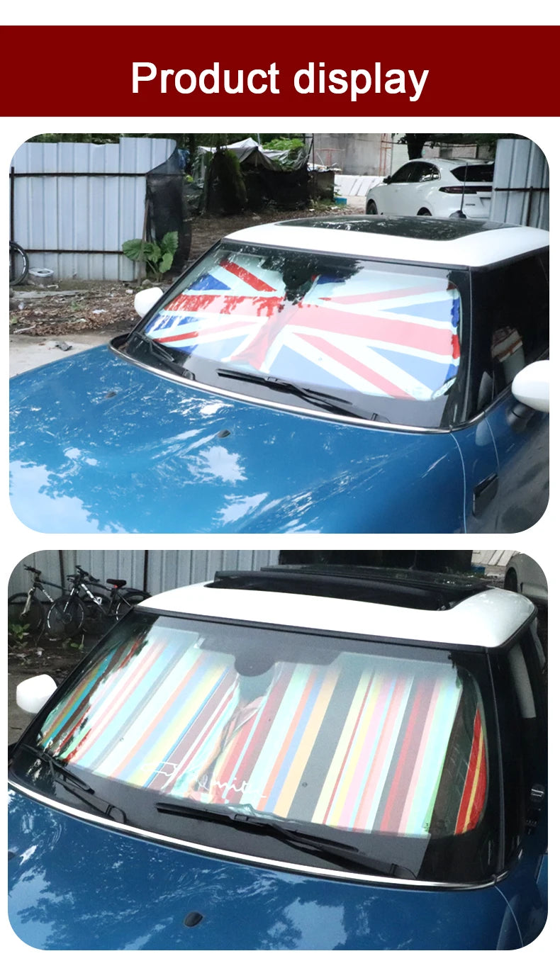 Car Windshield Sunshade Cover Blocks UV Ray Reflector For Mini Cooper One R50 R56 R60 F55 F56 R58 R59