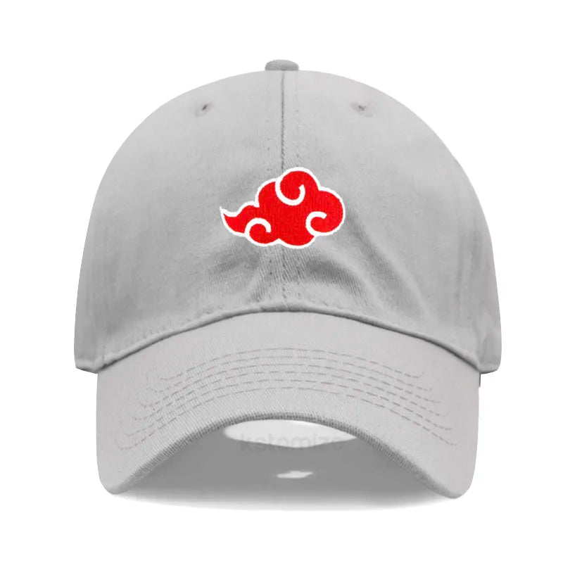 Anime Embroidered Baseball Cap NARUTO Cotton Cap Japanese Akatsuki Logo&nbsp; Embroidery Baseball Caps Black Snapback Hat