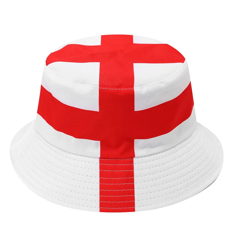 Countries National Flag Bucket Hat Men Women Football Fan Party Football Cup Reversible Sun Hat Soccer Fans