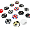 4pcs 52mm Car Wheel Center Cap Sticker Hub Cap Decal For MINI JHON COOPERR50 R52 F56 R53 F60 R57 R58 R59 R60 S Auto Accessories