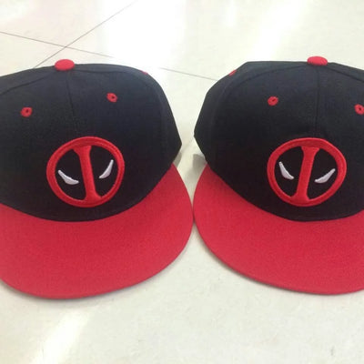 Anime Cartoon Figure Deadpool Embroidery Hip Hop Fashion Snapback Hat Cotton Casual Flat Baseball Cap