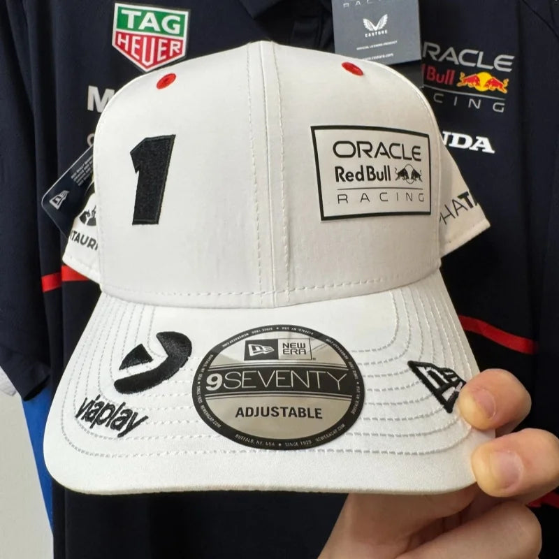 Red Bull Mesh Hat Embroidered Red Bull Baseball Hat Men's and Women's Outdoor Multi functional Hat Red Bull Racing Hat