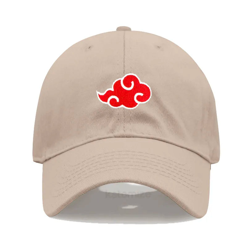 Anime Embroidered Baseball Cap NARUTO Cotton Cap Japanese Akatsuki Logo&nbsp; Embroidery Baseball Caps Black Snapback Hat