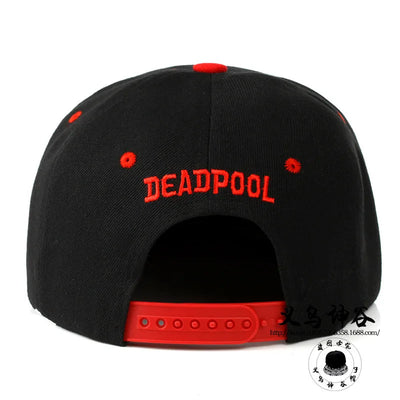 Anime Cartoon Figure Deadpool Embroidery Hip Hop Fashion Snapback Hat Cotton Casual Flat Baseball Cap