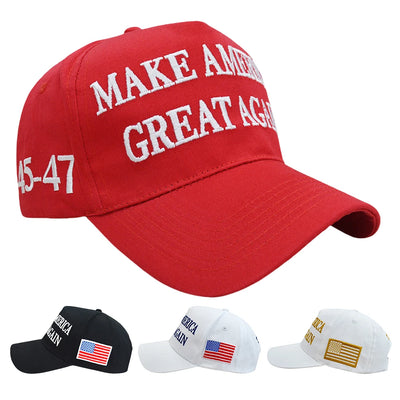 Donald Trump Cap Make America Great Again Trump Baseball Cap  Red White Adjustable Embroidered American USA Flag Cap