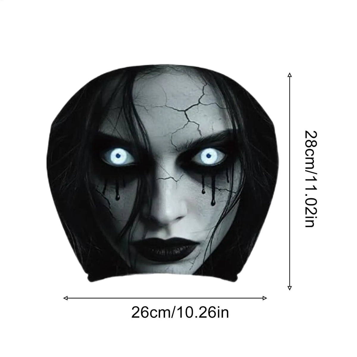 Scary Headrest Cover Halloween Decoration Accessories Hilarious Car Headrest Protector for Men Women Family Friends