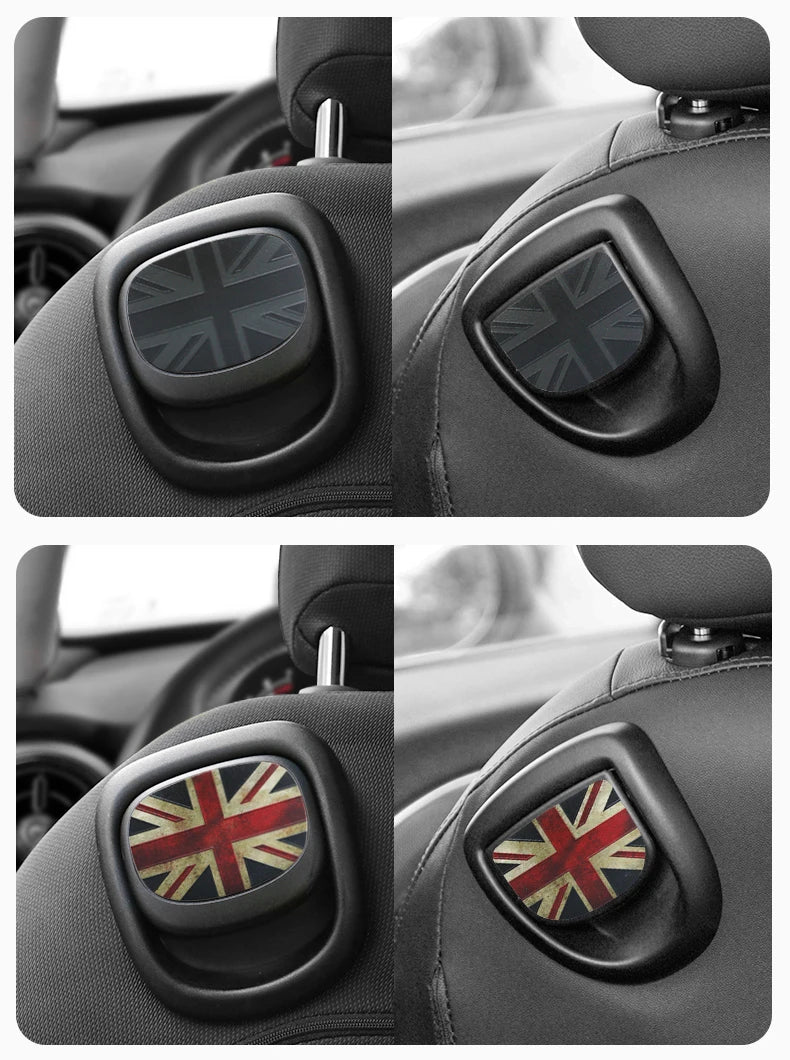 Car Rear Seat Back Handle Decal Cover Protective Sticker For Mini Cooper R56 R55 F56 F57 Interior Decorative Accessories