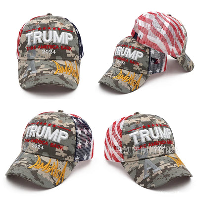 Trump 2024 Cap, SAVE AMERICA AGAIN, Knitted Embroidered Sports Camo Hat,TAKE AMERICA BACK