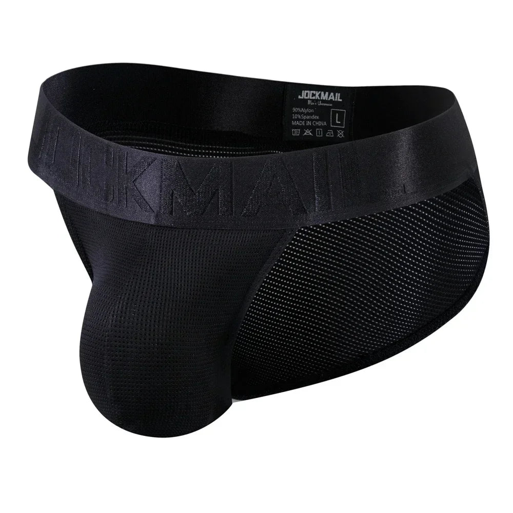 Sexy Man's Underwear Briefs Underpants Nylon Mesh Quick Dry Men's Briefs Bikini Slip Men's Tanga Briefs Nylon SPANDEX