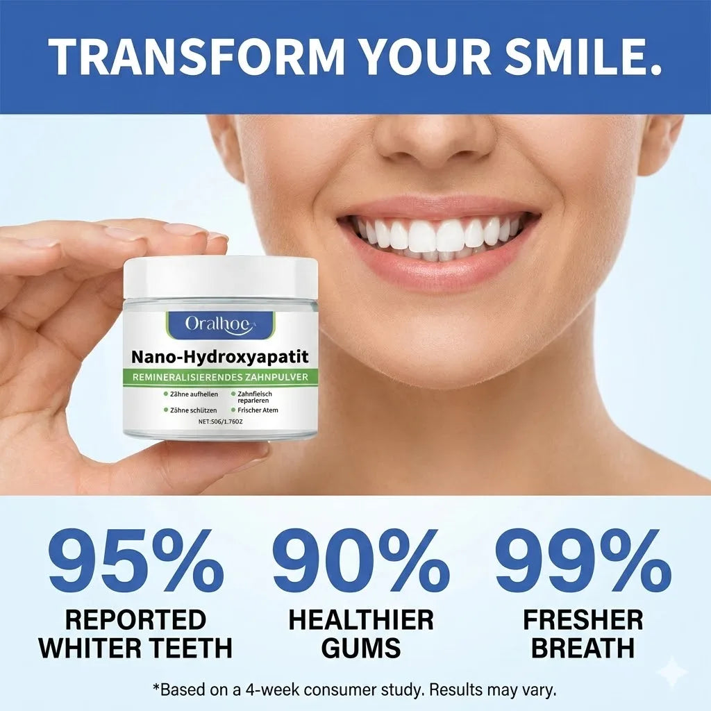 Whitening Tooth Powder: Enamel Repair, Deep Cleaning & Long-Lasting Fresh Breath