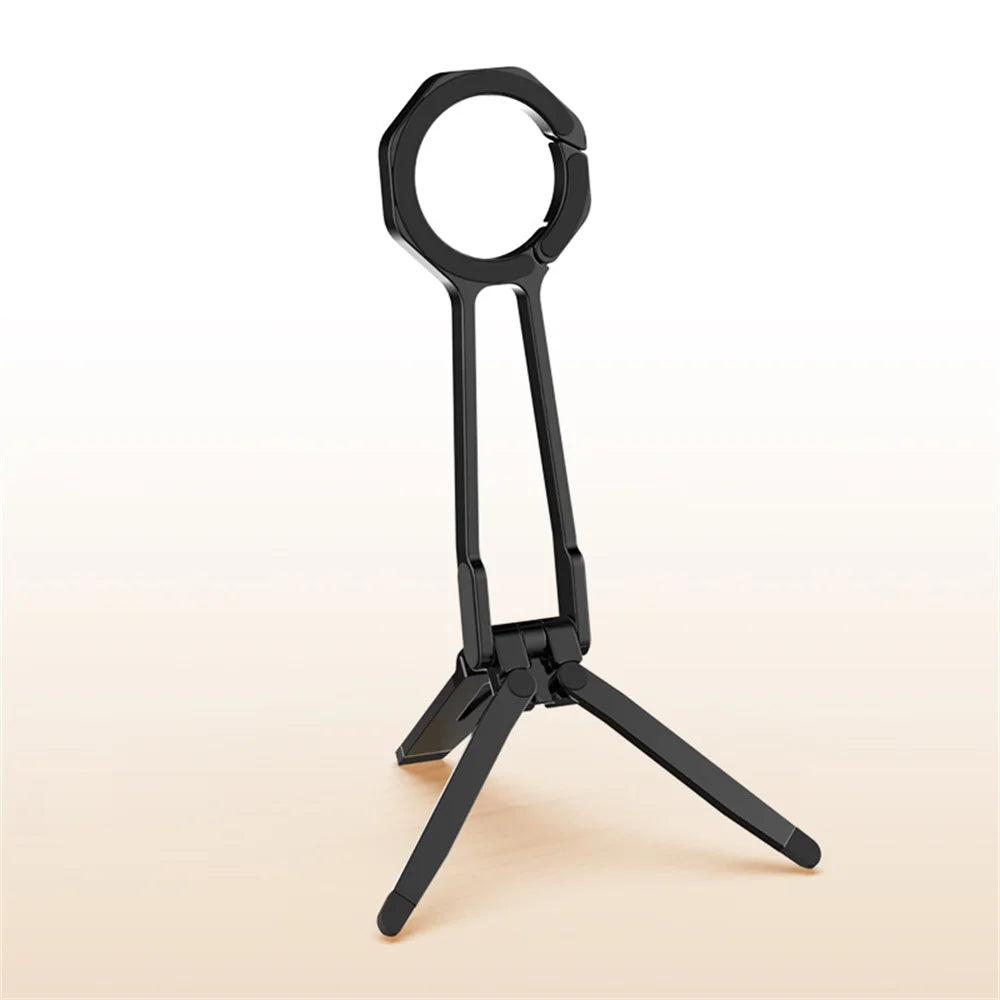 Magnetic ring alloy mobile phone holder Tripod Stand Portable Foldable Bracket Pocket Cell Phone Stand Non-slip