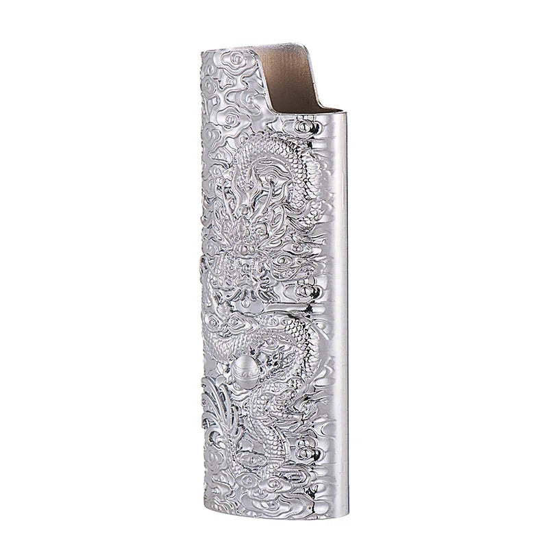Lighter Cover Inquiry 3D Flying Dragon Relief Metal Case Exploration proof Armor Large Holder