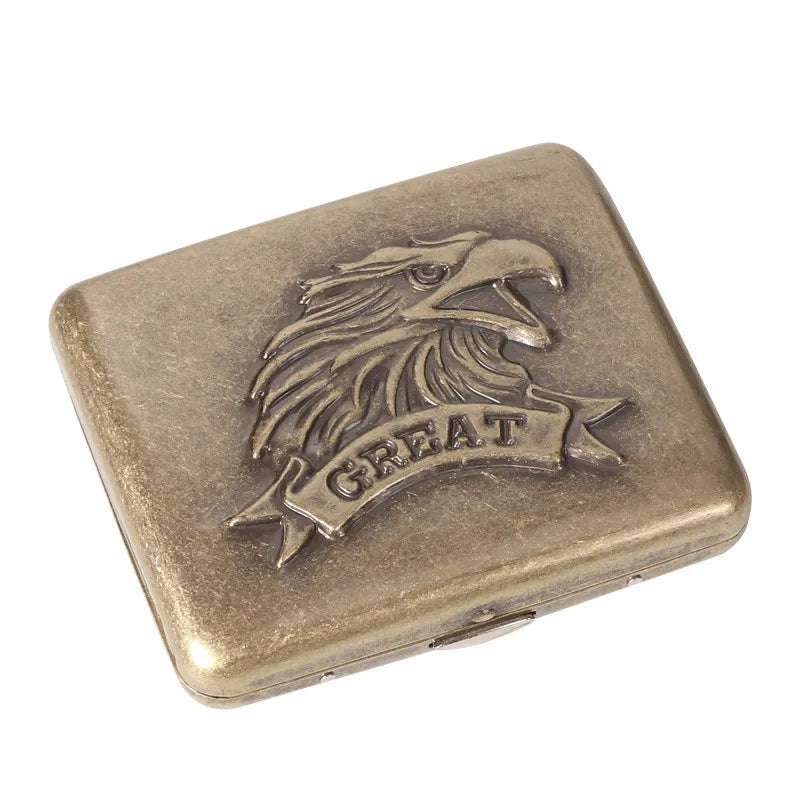 Classic Retro Cigarette Case Portable 20 Capacity Cigarettes Box Smoking Accessories Storage