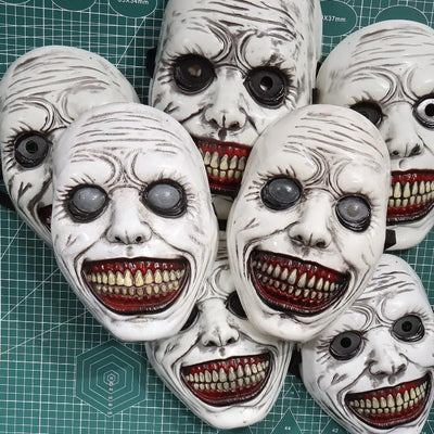 Horror The Exorcist Smiling Face Demon Mask Cosplay Evil Creepy Ghost Skull Plastic Masks