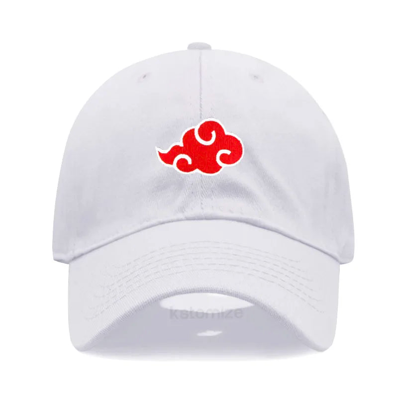 Anime Embroidered Baseball Cap NARUTO Cotton Cap Japanese Akatsuki Logo&nbsp; Embroidery Baseball Caps Black Snapback Hat