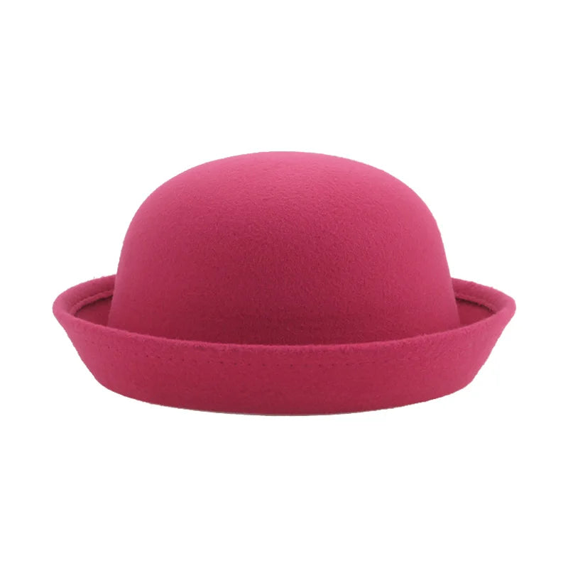 Fedoras Hats Boys Girls Small 52cm 54cm Felted Kids Hats Solid Camel Black Dress Formal Panama Women Hats