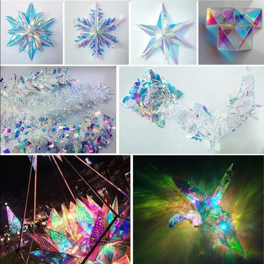 2/3/5M One Way Mirror Reflective Solar Window Film Rainbow Privacy Self-Adhesive Window Tint Heat Control Chameleon Glass Film