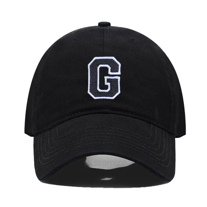 Letter A-Z Embroider Baseball Cap For Men Womne High Quality Soft Cotton Fashion Team Sport Visors Snapback Caps
