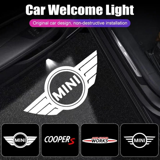 Mini Logo Welcome Lamp Auto Parts for Cooper Works F54 F55 F56 R55 R56 R57 R59 R52 Car Lighting Accessory