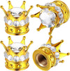 4Pcs/Set Bling Bling Rhinestones Valve Stem Caps, Chrome Crown Tire Valve Stem Caps for Car Auto Bike and Motorcycle