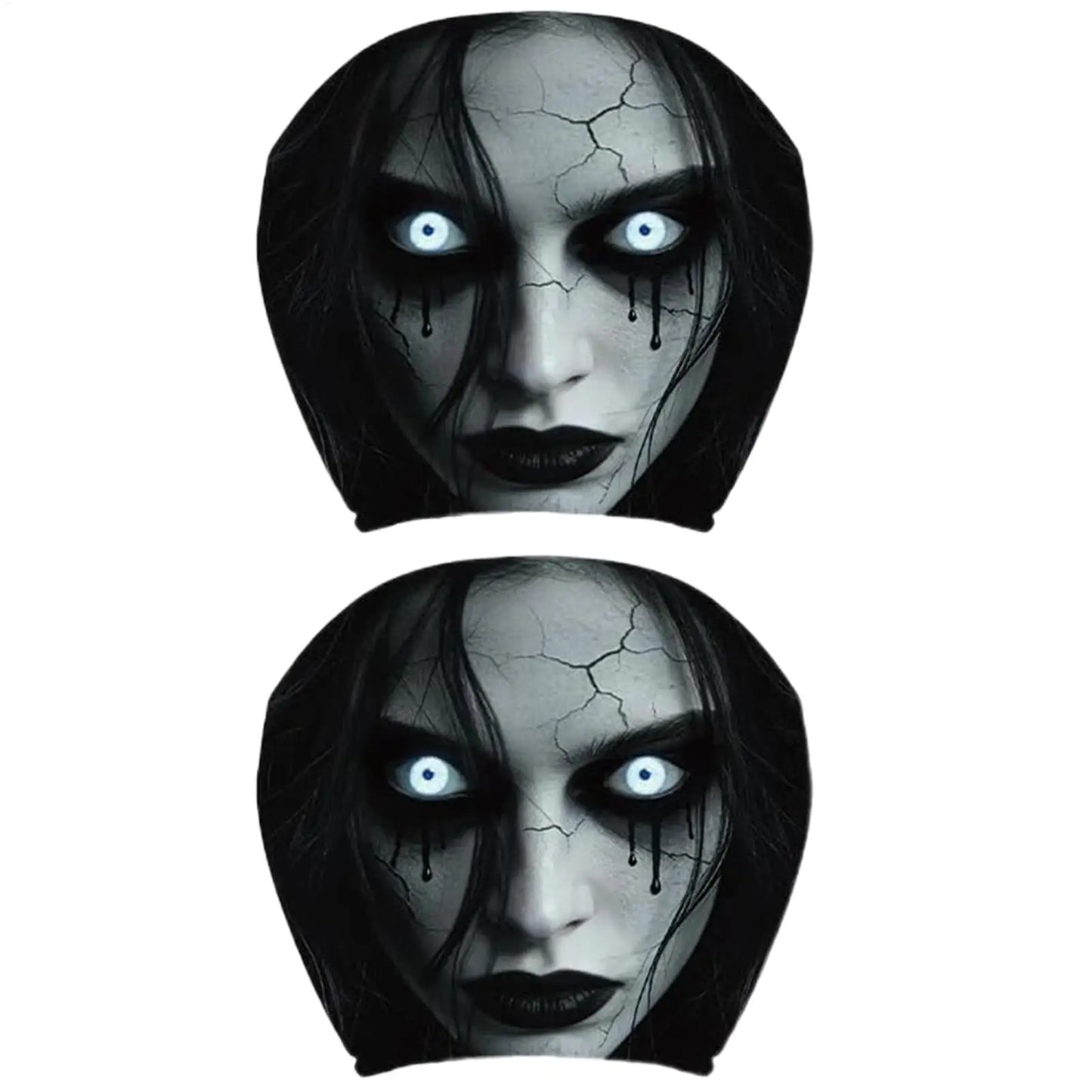 Scary Headrest Cover Halloween Decoration Accessories Hilarious Car Headrest Protector for Men Women Family Friends