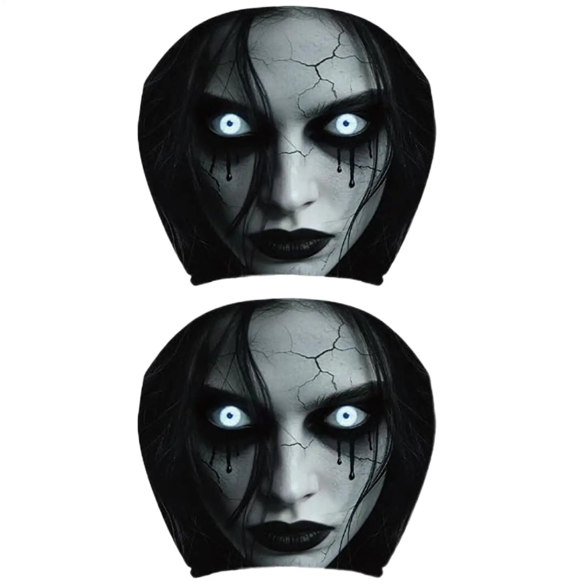 Scary Headrest Cover Halloween Decoration Accessories Hilarious Car Headrest Protector for Men Women Family Friends