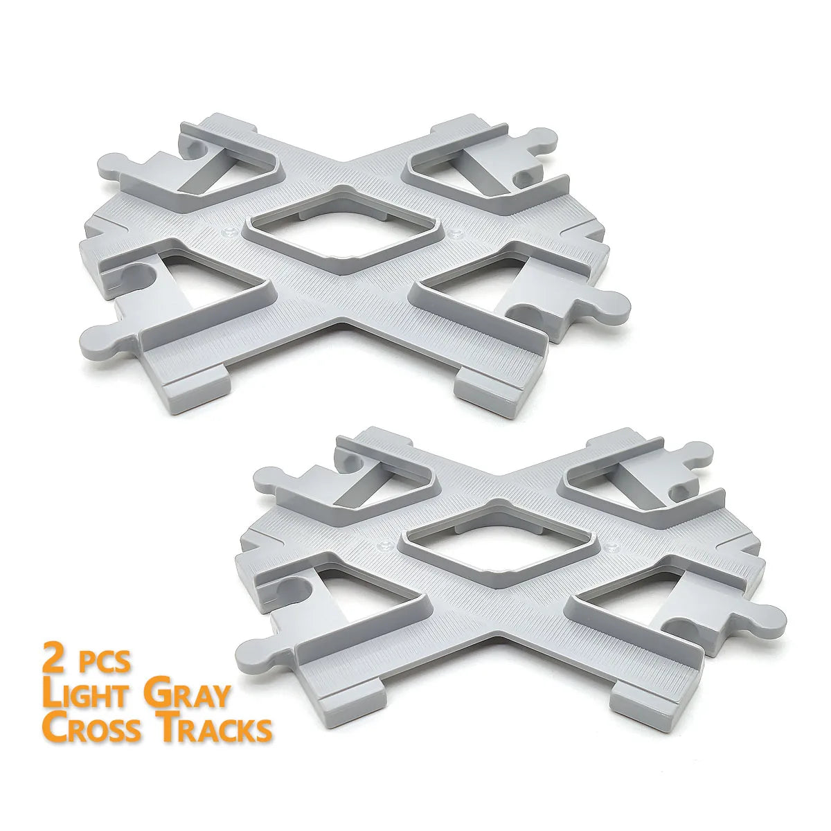 Building Block Light Gray Railroad Track Compatible Duplo Trains Parts kit Platform Curved Track Toy Set