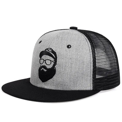 Uncle Beard Embroidery Hip-hop Net Hats Outdoor Adjustable Casual Baseball Caps Sunscreen Hat