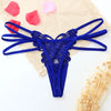 G-string Double Thin Straps Panties Lace Hollowed High Slit Thongs Butterfly Fun Underwear T-back Underpants