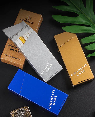 Aluminum Alloy Thin Cigarette Box Moisture Proof and Pressure Proof Creative Cigarette Case