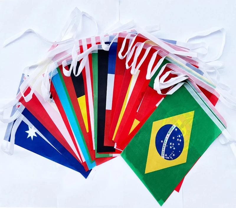 FLAG 100/200 Countries National Flag14x21cm 20x30cm String Flag Countries Around The World Nations Flag For Party decor