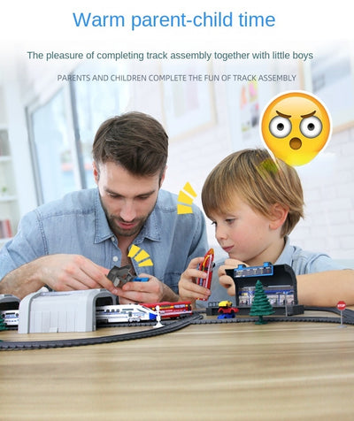 Model Railway Track Harmony Rail Toy Car  Assemble DIY Set Children Christmas Gift Toy for Boy