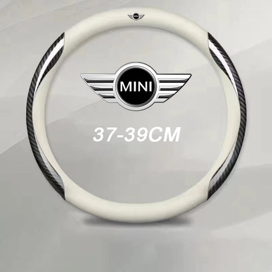 Car Logo Steering Wheel Cover Car Accessories For Mini F54 F55 F56 F57 R55 R56 R57 R58 R60 F60 Cooper ONE Countryman Clubman JCW